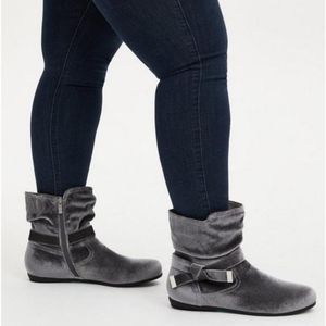 Torrid Velvet Bow Ankle Bootie